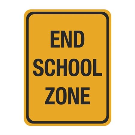 End School Zone Sign 18" x 24"